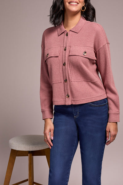 Tribal_Waffle_Knit_Button_front_Cropped_Shacket_Dark_Toffee_pink