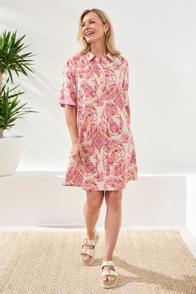 Wisteria Half Sleeve Button Front Dress – Madd Style Boutique